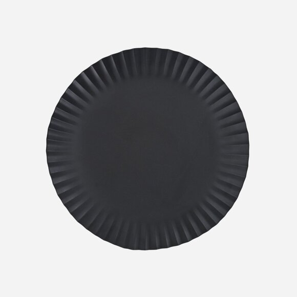 Spencer Black Metal Chargers – Set of 4 Modern Table Accents - Picture 2 of 4